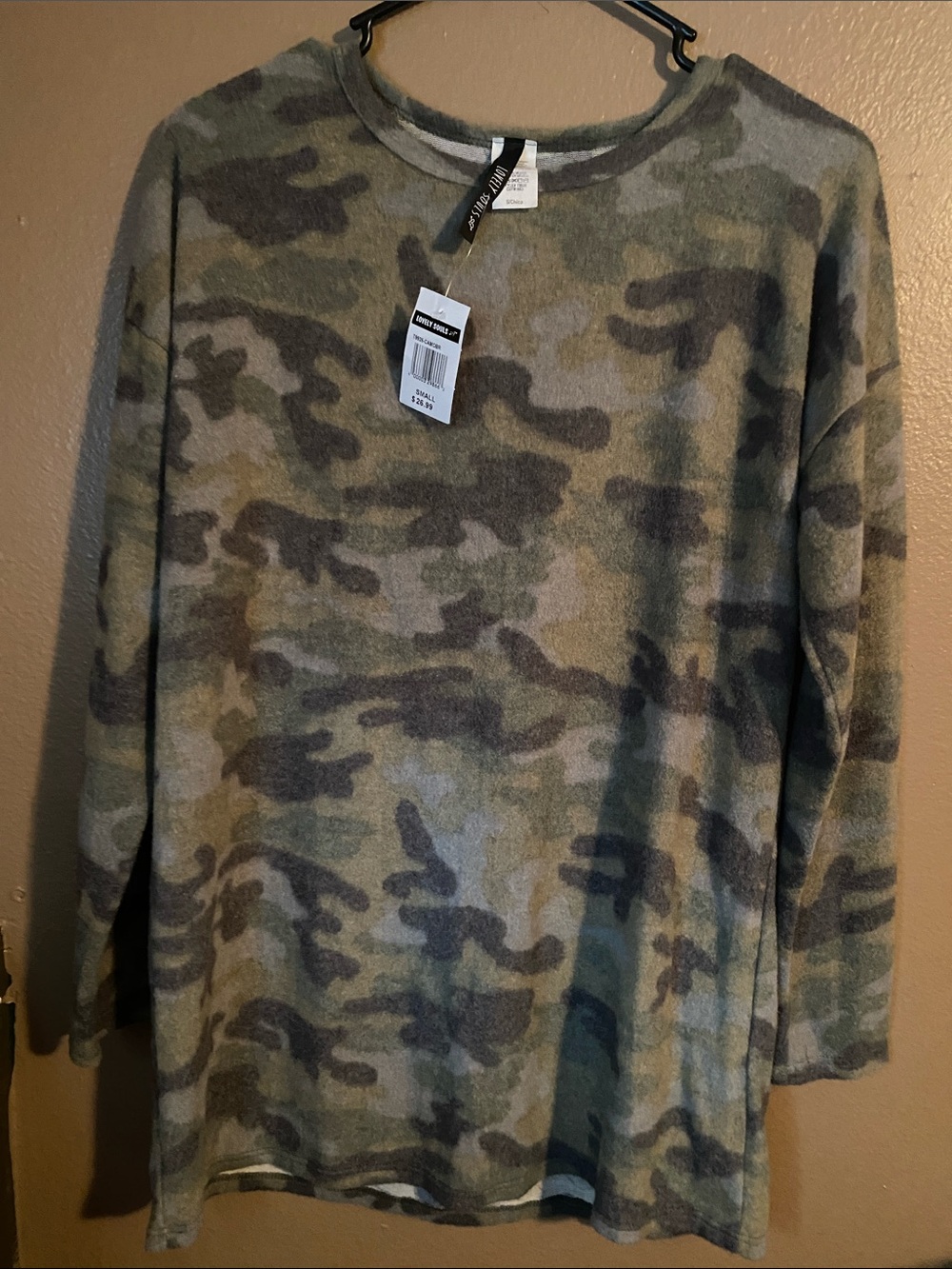 Cozy Camo Crewneck Sweater - Olive Camo